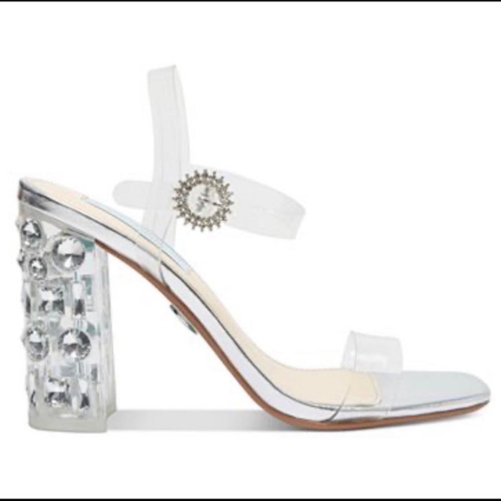 Betsey Johnson Erika Ankle Strap Jeweled Heels